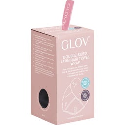 GLOV Double-Sided Satin Hair Towel Wrap - Black