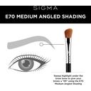 Sigma Beauty E70 - Medium Angled Shading Brush - 1 Pc