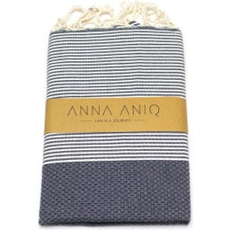 ANNA ANIQ Hamam törölköző - Méhsejt minta - Midnight Sky