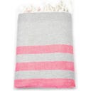 ANNA ANIQ Hamamdoek Frottee gestreept - Neon Pink Fish