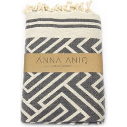 ANNA ANIQ Fouta Jacquard Labyrinthe