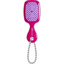 Detangling Hair Brush Super Mini Keychain, Pink Burst