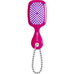Detangling Hair Brush Super Mini Keychain - Pink Burst