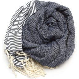 ANNA ANIQ Brisača za hamam - vzorec satja - Midnight Sky