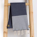 ANNA ANIQ Brisača za hamam - vzorec satja - Midnight Sky