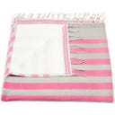 ANNA ANIQ Hamamdoek Frottee gestreept - Neon Pink Fish