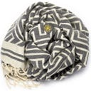 ANNA ANIQ Fouta Jacquard Labyrinthe - Midnight Sky