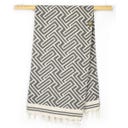 ANNA ANIQ Fouta Jacquard Labyrinthe - Midnight Sky