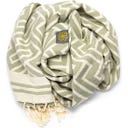 ANNA ANIQ Fouta Jacquard Labyrinthe - Desert Sage