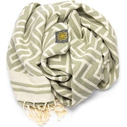ANNA ANIQ Fouta Jacquard Labyrinthe - Desert Sage