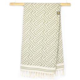ANNA ANIQ Fouta Jacquard Labyrinthe - Desert Sage