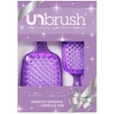 UNbrush Hair Brush Glitter Duo Set - Amethyst Lavender