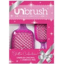 UNbrush Hair Brush Glitter Duo Set - Rose Quartz Pink