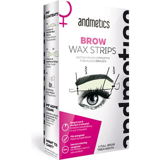 Andmetics Brow Wax Strips Women - 4 pz.