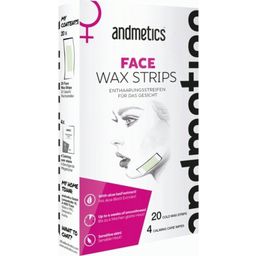 Andmetics Face Wax Strips - 20 unidades