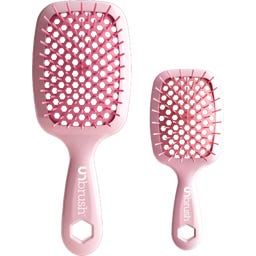 UNbrush Hair Brush Pastel Duo Set - Peony
