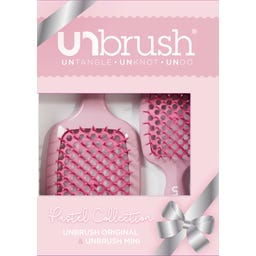 UNbrush Hair Brush Pastel Duo Set - Peony