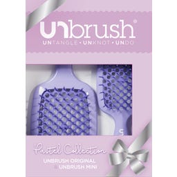 UNbrush Hair Brush Pastel Duo Set - Lilac