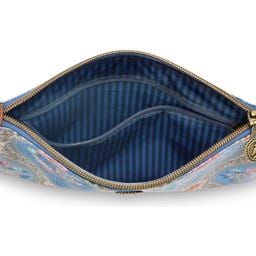 Platte Toilettas Charly Ornamento - Medium - Blauw