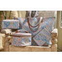Platte Toilettas Charly Ornamento - Medium - Blauw
