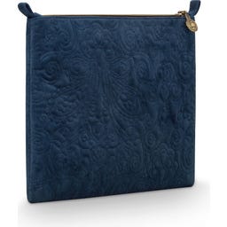 Platte Toilettas Cooper Fluweel Quilty Days - Groot - Blauw
