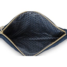 Platte Toilettas Cooper Fluweel Quilty Days - Groot - Blauw