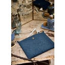 Platte Toilettas Cooper Fluweel Quilty Days - Groot - Blauw