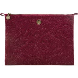 Плоска козметична чантичка Charly Velvet Quilty Days, голяма