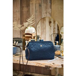 Toilettas Cooper Fluweel Quilty Days - Extra Groot - Blauw