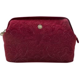 Козметична чантичка Cooper Velvet Quilty Days, изключително голяма - Червено
