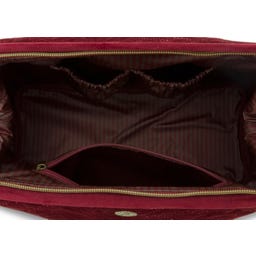Козметична чантичка Cooper Velvet Quilty Days, изключително голяма - Червено