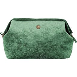 Козметична чантичка Cooper Velvet Quilty Days, изключително голяма - Зелено