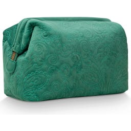 Козметична чантичка Cooper Velvet Quilty Days, изключително голяма - Зелено