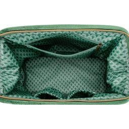 Козметична чантичка Cooper Velvet Quilty Days, изключително голяма - Зелено