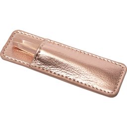 Rose Gold Mini Slant Tweezer with Storage Case - 1 Pc