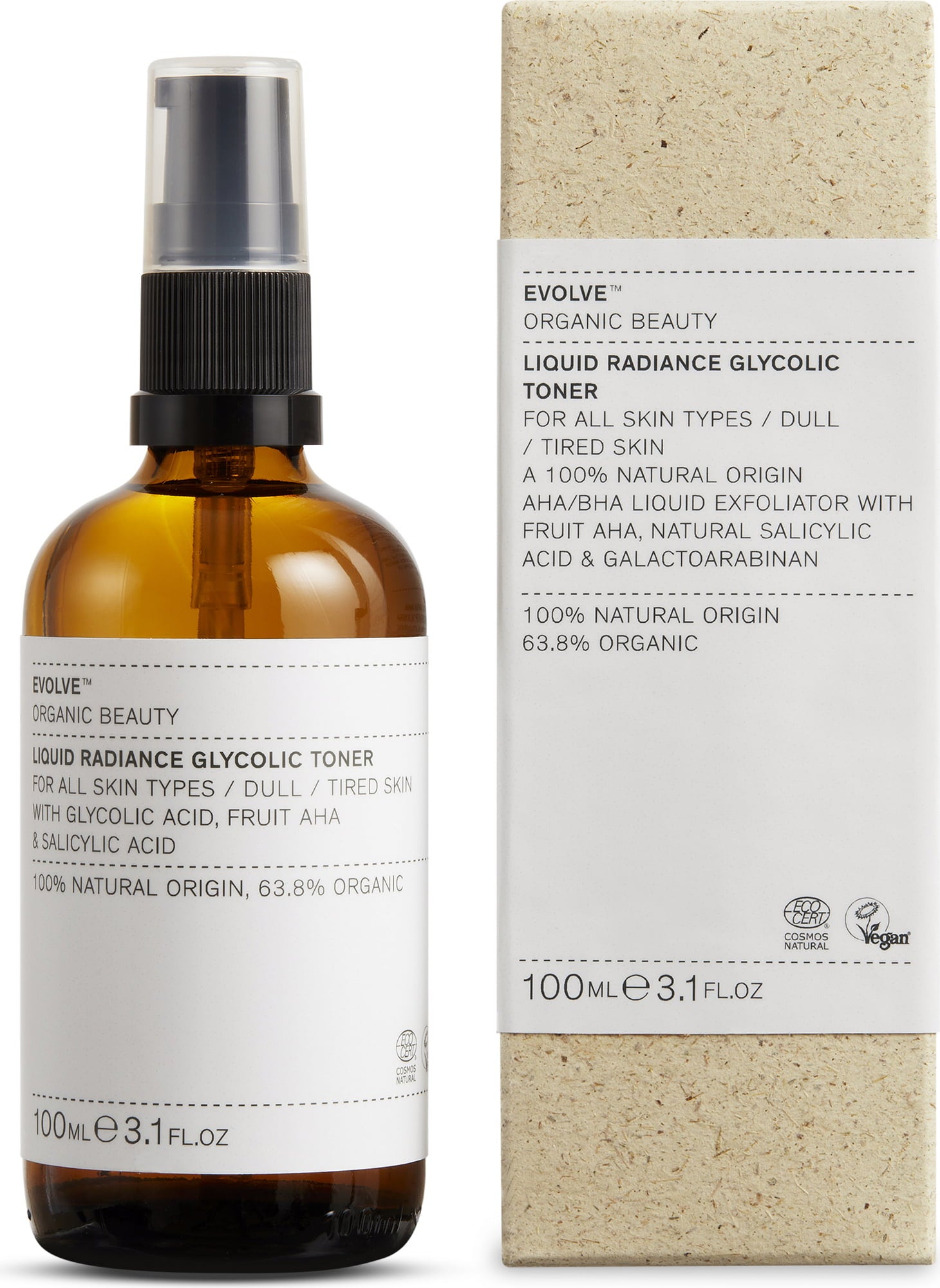 Evolve Organic Beauty Liquid Radiance Glycolic Toner - 100 ml