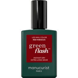 Green Flash Gel Nail Polish -  Red & Bordeaux - Red Hibiscus