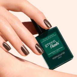 Manucurist Green Flash Shimmery Top Coat - Glitter Gold