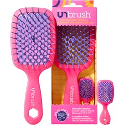 UNbrush Hairbrush Duo Mini Set - Pink