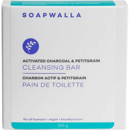 Soapwalla Savon Charbon Actif & Petitgrain - 110 g