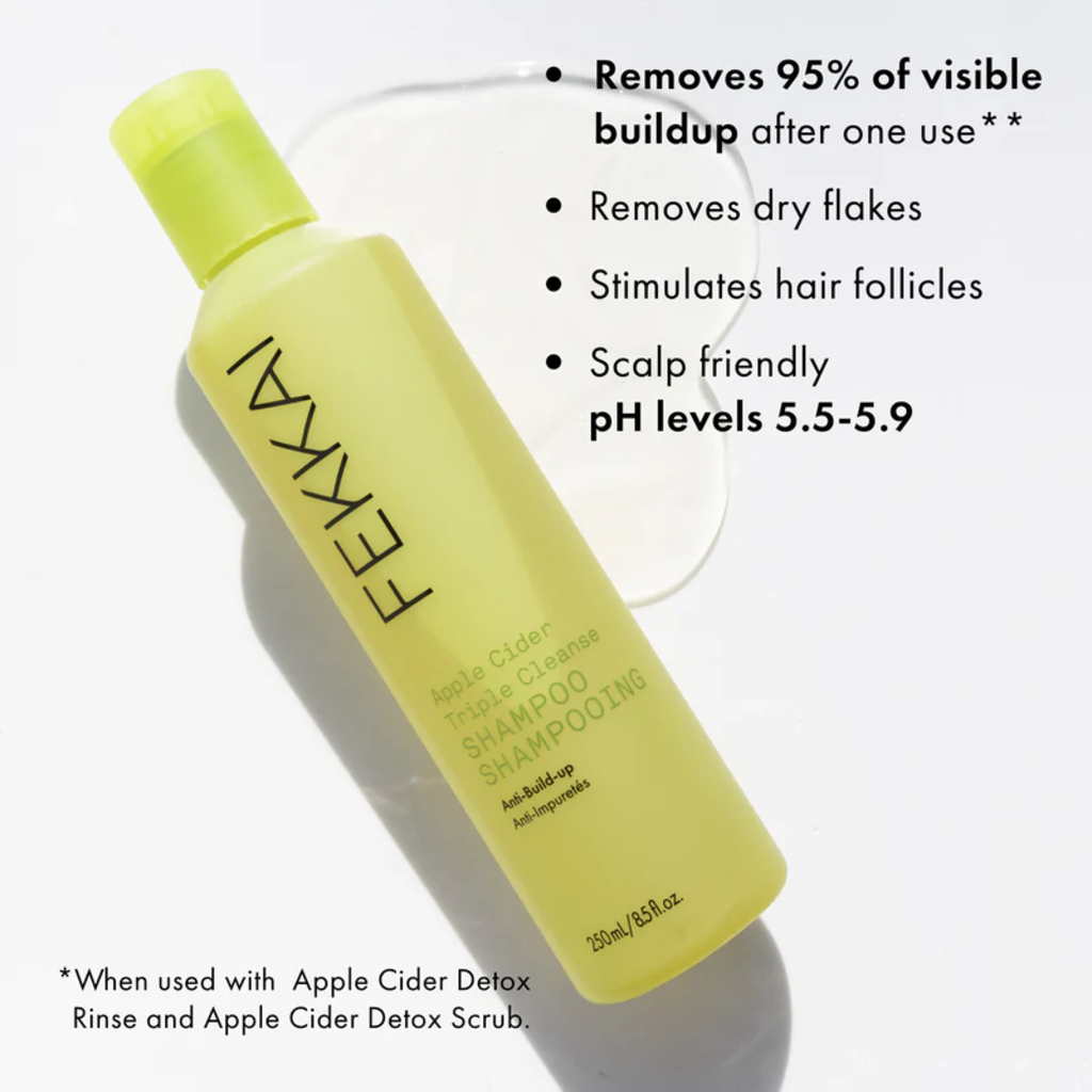 FEKKAI Apple Cider Triple Cleanse Shampoo - 250 ml