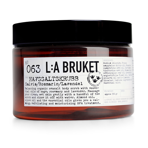 L:A BRUKET No. 63 Salt Scrub Sage/Rosemary/Lavender - 350 ml