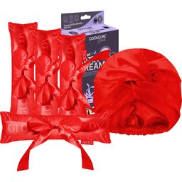 GLOV COOLCURL Sweet Dreams Satin Set - Red