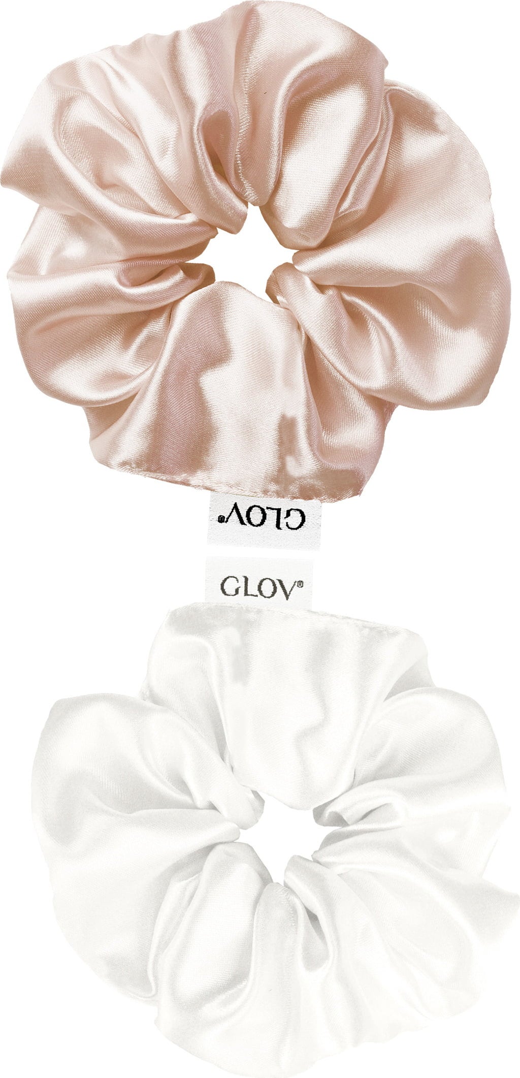 GLOV Scrunchies 2 Pack M - Champagne/White