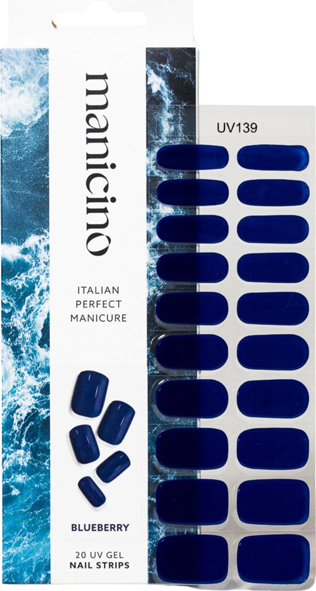 UV Gel Nail Strips, Blueberry