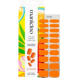 Manicino UV Gel Nail Strips - Clay Orange