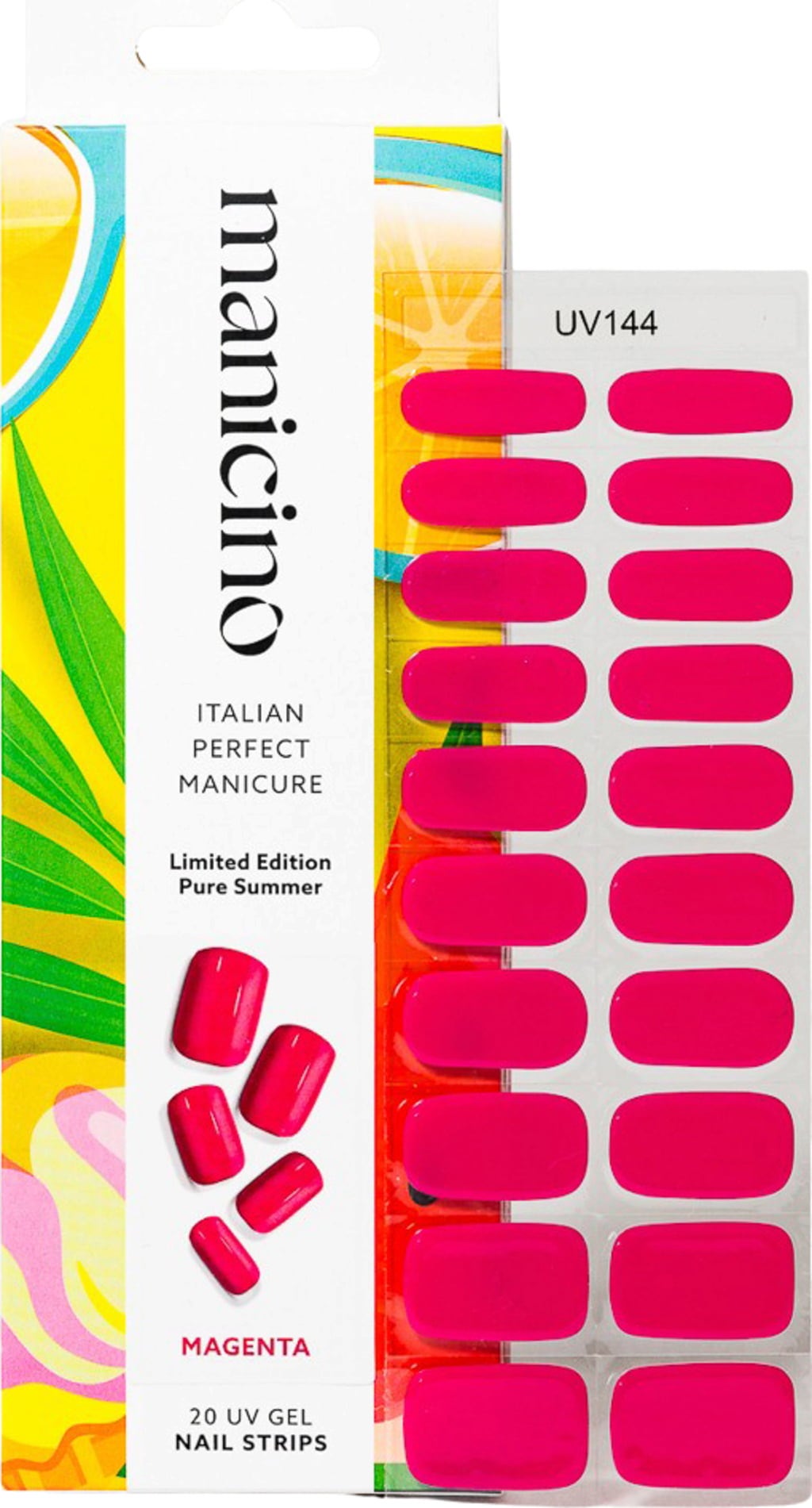 UV Gel Nail Strips, Magenta