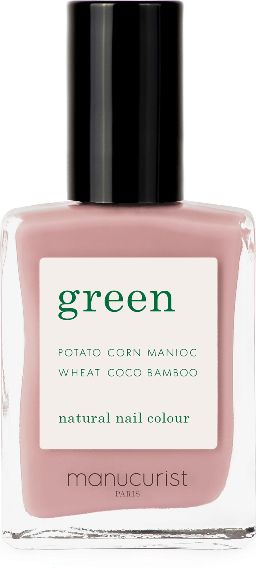 Green Nail Polish Natural & Nude, Satin (15 ml)