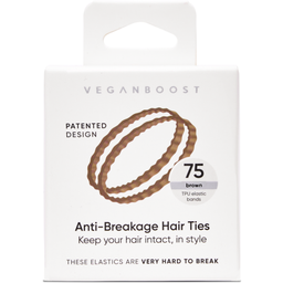 Veganboost Anti-Breakage Hair Ties - Brown