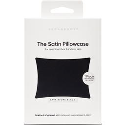 Veganboost Satin Pillowcase - Lava Stone Black